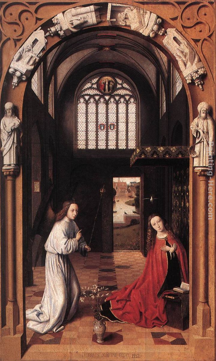 Annunciation painting - Petrus Christus Annunciation art painting